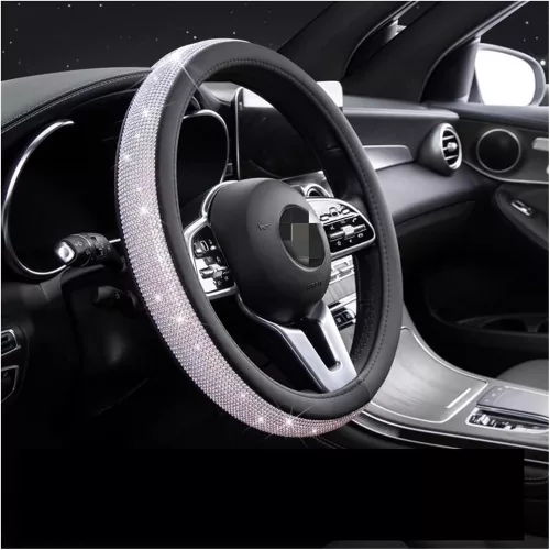 Kormányvédő FEKETE 38cm strasszkristályokkal