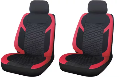 Univerzális üléshuzat 1+1 - Légzsákos - Piros-fekete