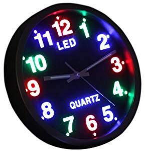 Falióra színes LED világítással