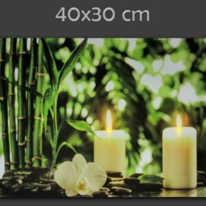 LED-es világító falikép bambusz