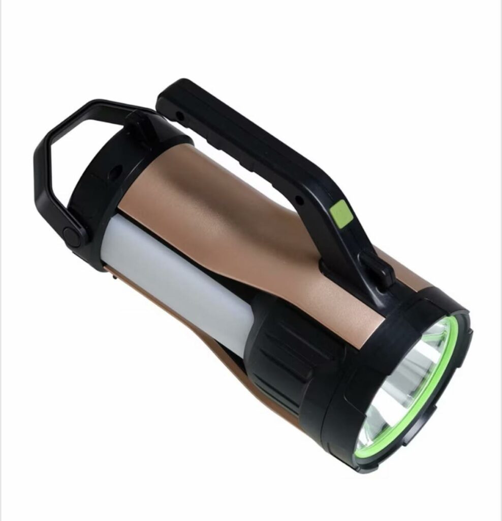 Solar LED akkumulátoros újratölthető zseblámpa keresőlámpa 10 W HEL-T96