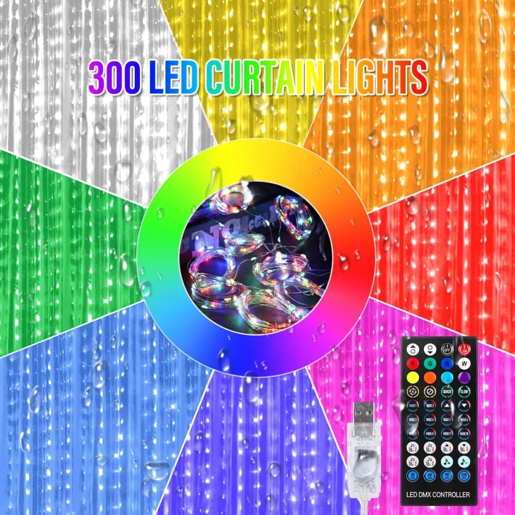 Intelligens RGB LED fényfüggöny
