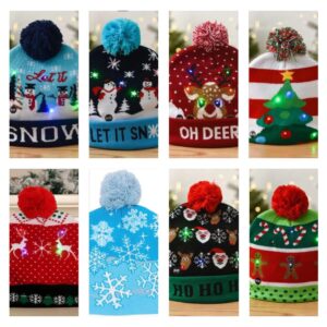 Karácsonyi sapka LED világítással