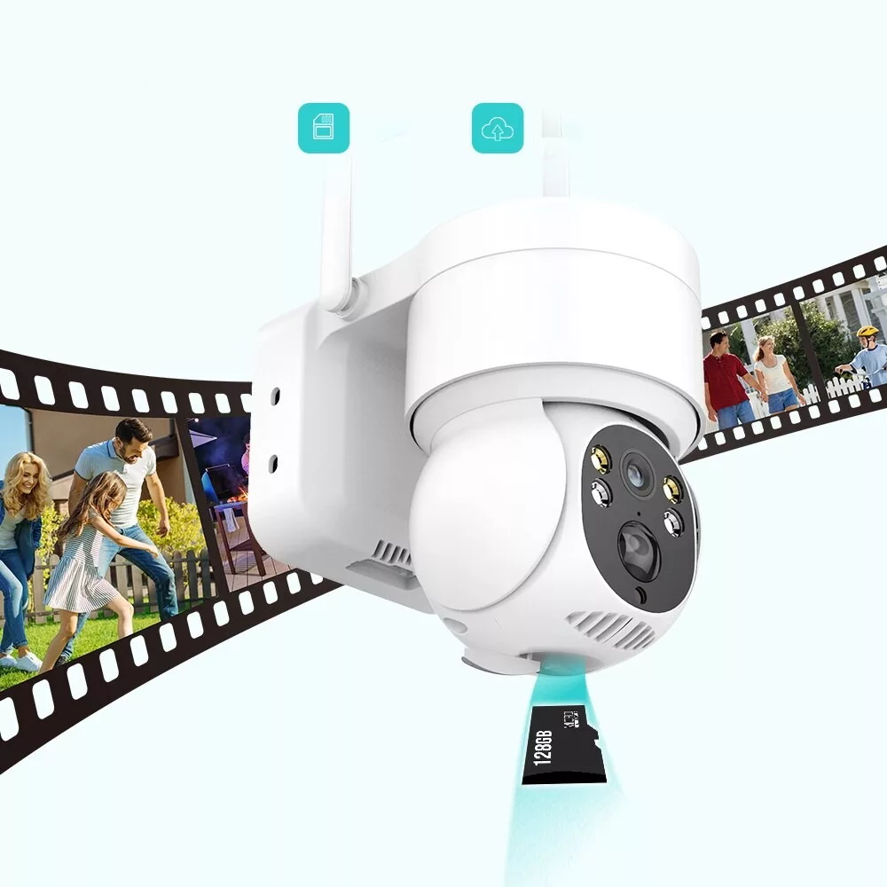 Vezeték nélküli napelemes éjjellátó wifi kamera