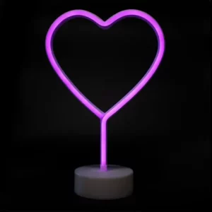 LED neon szív dekor lámpa éjszakai fény