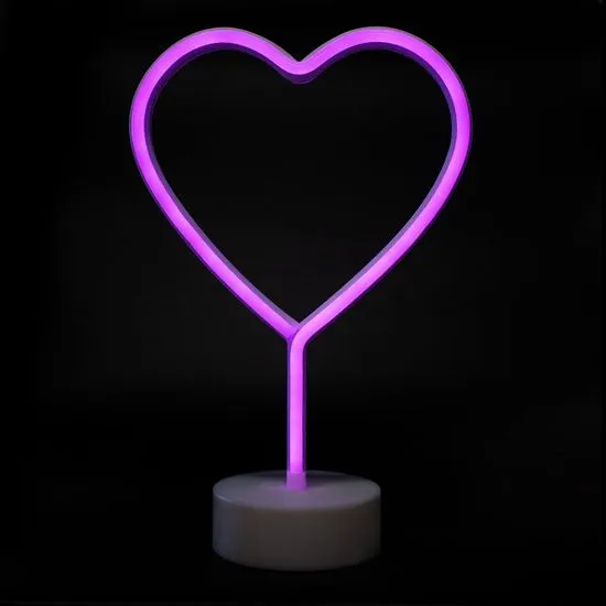 LED neon szív dekor lámpa éjszakai fény
