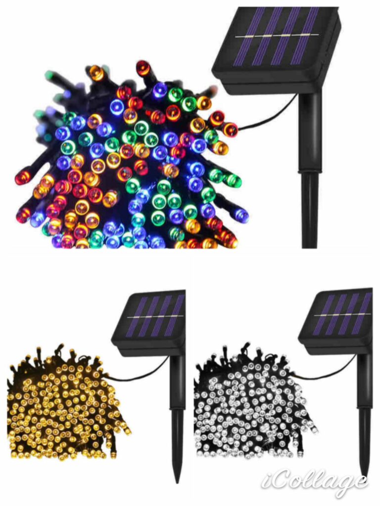 Napelemes 100 LED-es kerti szolár fényfüzér