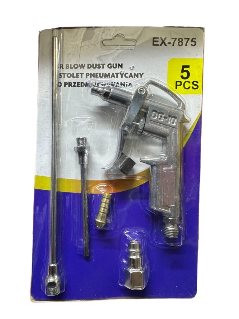 Extra Pneumatikus levegőfújó pisztoly szett kompresszorhoz 5 db-os