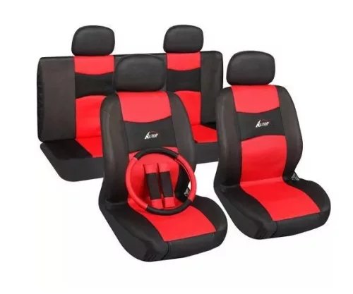 Univerzális üléshuzat szett 11 részes piros-fekete