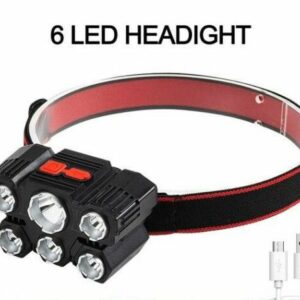 Nagy fényerejű fejlámpa beépített akkumulátorral 6 lámpával W683