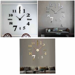 Dekoratív 3D hatású állítható falióra modern dizájn