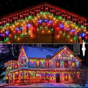 Karácsonyi LED jégcsap fényfüzér 5 m több színben