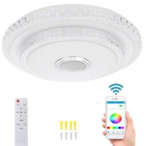 Smart Lamp Intelligens RGBW dupla Mennyezeti lámpa Bluetooth hangszóróval 40cm