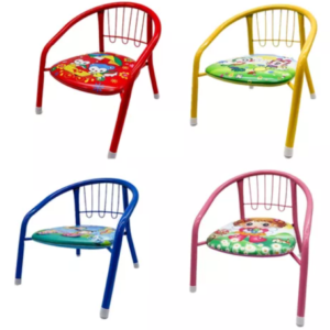 Színes gyerek fém székek